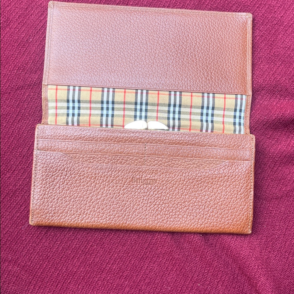 Burberry Tan Leather Wallet - Picture 1 of 6